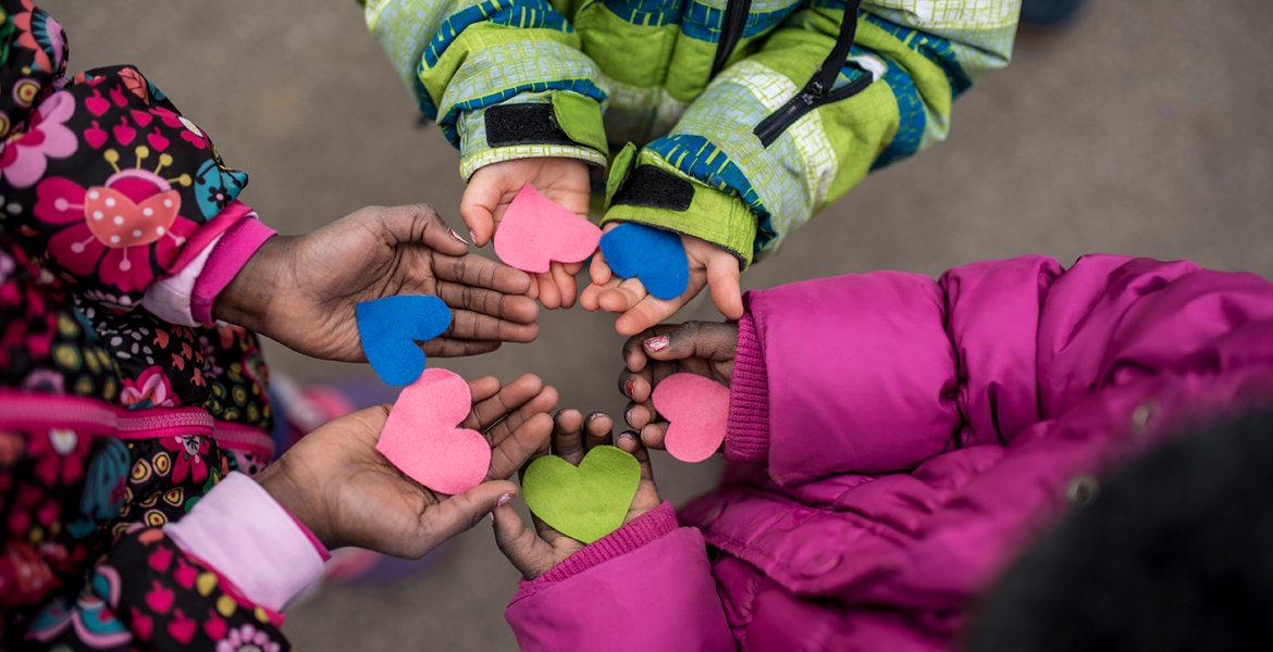 children holding hands